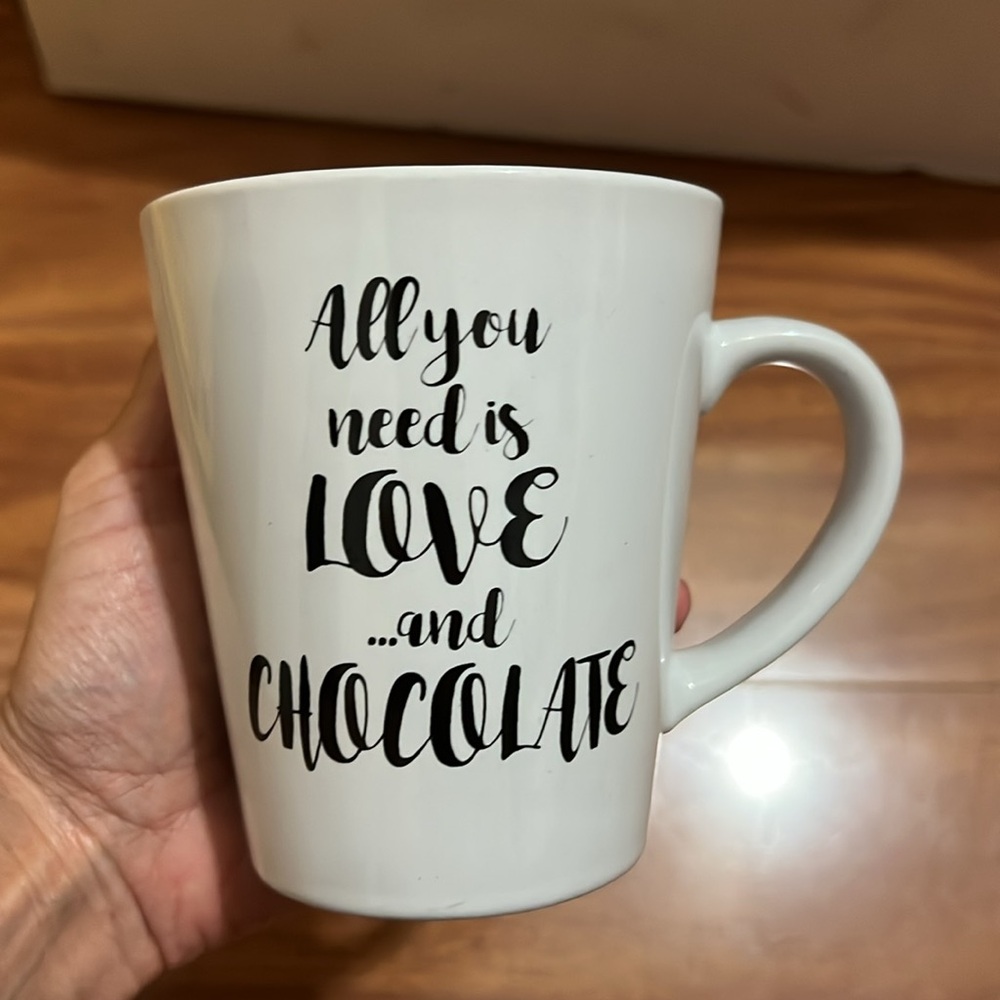 All You Need Is Love and Chocolate Mug Cup